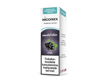 Nicorex Premium Mustsõstar aurukivide maitsestamise vedelik
